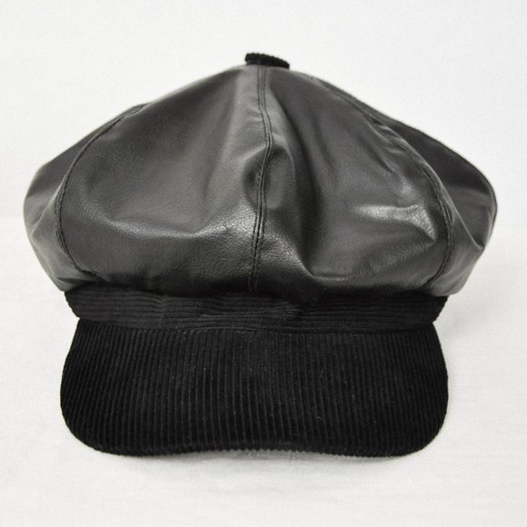Leather and Corduroy Brando Cap Hat - Picture 3 of 8